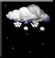 Light snow, Mostly cloudy
