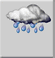 Moderate rain, Fog, Overcast