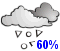 Ice pellets. Risk of freezing rain (60%)